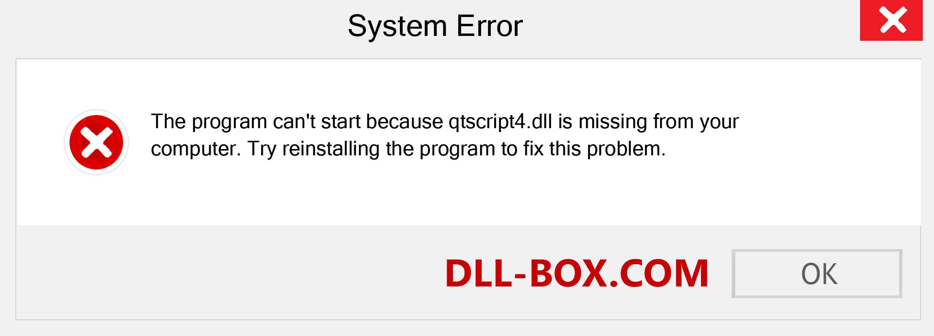  qtscript4.dll file is missing?. Download for Windows 7, 8, 10 - Fix  qtscript4 dll Missing Error on Windows, photos, images